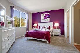 Purple accent wall in bedroom. Pin On New House