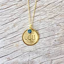 Allah Symbol Disc Necklace Allah Necklace Mashallah Necklace Etsy Necklace Islamic Jewelry Symbol Necklace