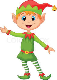 Vector Illustration Of Cute Christmas Cartoon Elf Presenting Vector Colourbox Christmas Cartoons Christmas Elf Elf Cartoon