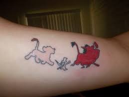 Disney not necessarily means childish, it is rather a symbolic of a person's beliefs, attitude and feelings. Pumba Timone And Simba Lion King Tattoo Tattoos Tattoos And Piercings