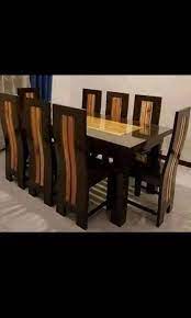 With a rich cherry finish, a smooth, contoured table top and a casual yet sophisticated veneer table design, this dining set will add a polished feel to your home. 8 Seaters Mahogany Dining Table Set Furniture Home Living Furniture Chairs On Carousell