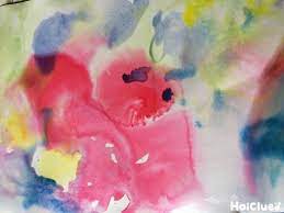 にじみ絵 幅広い年齢で楽しめそうな絵の具遊び 保育や子育てが広がる 遊び と 学び のプラットフォーム ほいくる にじみ絵 絵の具 絵の具 技法