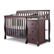 Sorelle Newport 2 In 1 Convertible Mini Crib Changer Merlot Cribs Mini Crib Contemporary Cribs