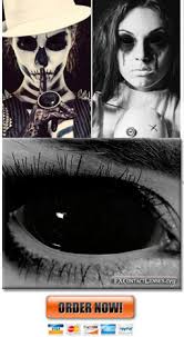 Image result for black sclera contacts