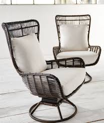 palecek sorrento swivel lounge chair powder coated aluminum frame and base with hand woven all weather synthetic wicker with chair lounge chair outdoor chairs