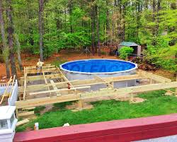 Above Ground Pools Pool Landscaping Pool Deck Plans Backyard Pool Landscaping