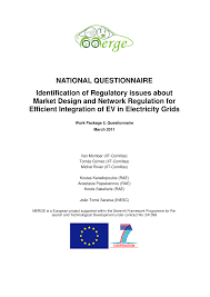 PDF) Identification of Regulatory Issues Regarding Market Design and  Network Regulation to Efficiently Integrate Electric Vehicles in  Electricity Grids