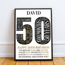 Show them that they're practically perfect in every way with this mary poppins keyring. 50th Birthday Gift Personalised Word Art Print 50th Birthday Gif