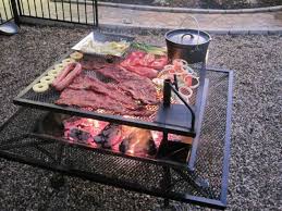 Fire Pit And Bbq Grill All In One Not Quite As Pretty As Some Of Them I Have Seen But I Like The Concept