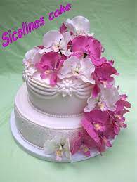 Orchid Bouquet Wedding Cake Sugar Orchids All Edible Orchid Wedding Cake Orchid Cake Candy Cakes