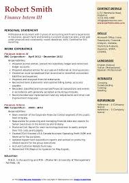 Newest oldest relevance salary ascending salary descending. Finance Intern Resume Samples Qwikresume