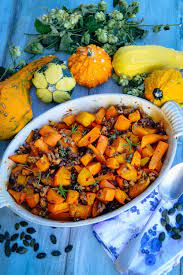 Kurbisgemuse Aus Dem Ofen Herbstlich Gemischt Rezept In 2020 Kurbisgemuse Rezept Butternut Kurbis Rezept Kurbis