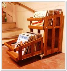 Find out how i turned a vintage metal cart into colorful diy vinyl record storage by paint pouring with metallic paint. Homemade Diy Vinyl Record Storage Crafts Diy And Ideas Blog