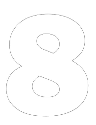 Bubble number 8 on a full sheet of paper. Free Printable Number 8 Coloring Page Free Printable Coloring Pages For Kids