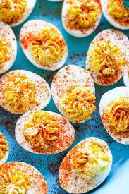 Top with parsley and a sprinkle more of paprika. Healthy Deviled Eggs Mae S Menu