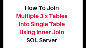 A single query can have multiple joins of the same type or different types. How To Join Multiple Column Tables Using Inner Join Sql Server Youtube