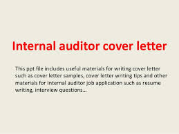 Internal Auditor Cover Letter
