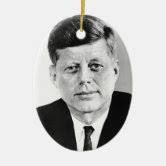 President John Kennedy & Brothers American Camelot Silver Plated Banner  Ornament