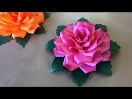 Rose Basteln Mit Papier Bastelideen Diy Geschenke Selber Machen Origami Blumen Falten Youtube Blumen Basteln Basteln Mit Papier Diy Blumen Basteln