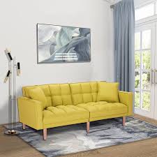 Harlowe linen queen sleeper sofa. Home Garden Furniture Sleeper Sofa Bed Blue Convertible Couch Living Room Home Office Futon Loveseat