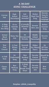 Currently, a new challenge called the 'music challenge' has been floating around everybody's instagram stories. 30 Day Song Challenge Instagram Story Template 30 Day Song Challenge Song Challenge 30 Day Instagram Challenge