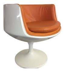 Late 20th Century Eero Aarnio Finland Orange Leather Cognac Chair On Chairish Com Leather Lounge Chair Chair Beach Chair With Canopy