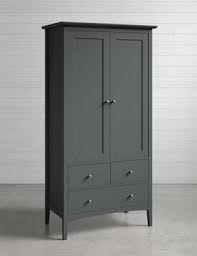 Hastings Dark Grey Double Wardrobe M S Double Wardrobe Grey Wardrobe Grey Cupboards