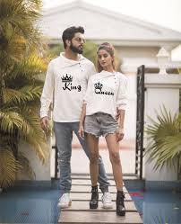 Buy Premium Quality Kian Shopee S Pesonalised King Queen White Couple Tees At Low Prices In India Only On Winsant Com T Shirt King Queen Queen Shirts Couple Tees