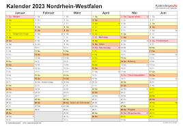 Bewegen sie den mauszeiger über das kalenderbild auf der linken seite um ein beschreibung: Kalender 2023 Nrw Ferien Feiertage Excel Vorlagen
