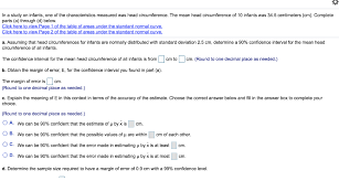 Solved In A Study On Infants One Of The Characteristics