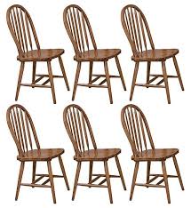 The Furniture Cove 6 Dark Oak Stain Kitchen Dining Arrow Back Chairs Set Review Oak Stain Modern Dining Room Set Dining
