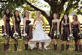 Would Do The Brown Dresses With Different Color Boots Wedding Wedding Dresses Simple Brown Wedding