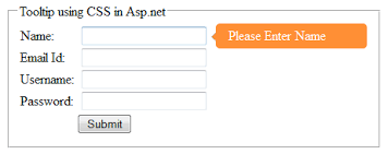 Cross browser email validation in js. How To Show Tool Tip Message Using Css And Html In Asp Net Website Asp Net C Net Vb Net Mvc Jquery Javascipt Ajax Wcf Sql Server Example