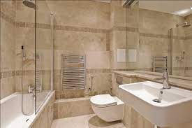 Try a starburst tile design. Small Bathroom Travertine Tile Bathroom Ideas Novocom Top