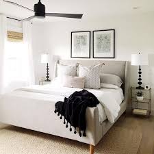 A small black nightstand is the perfect compromise between dense black pieces and simple black accents. Beautiful All White Bedroom With Black Accents Black Blanket Home Decor Bedroom All White Bedroom Bedroom Interior