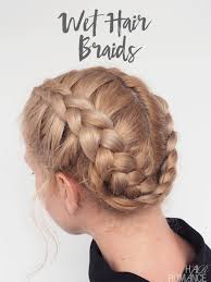 Part the hair on the side, then make a french braid on the bigger side that. The Best Braids For Wet Hair Dutch Braid Video Tutorial Hair Romance