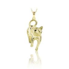 Decorated with 12k gold leaves. 14k Gold Cat Necklace
