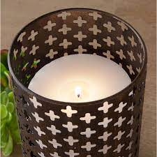 Metal tea light candle holder iron hurricane lamp for home garden wedding decor. Metal Hurricane Set Of 5 Candlelight Glow Burning Candle Metal