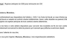 Modele Lettre De Non Renouvellement De Cdd Par Le Salarie A Decouvrir