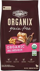 Usda certified organic, cooked in an organically certified usa kitchen, grain free, no corn, wheat or soy ingredientsorganic chicken, organic chicken meal, . Amazon Com Castor Pollux Organix Grain Free Organic Small Breed Recipe Grain Free Dry Dog Food 4 Lb Bag Pet Supplies