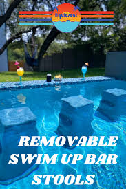 Removable Swim Up Bar Stools Swimming Pool Furniture Swim Up Bar Pool Bar Pool