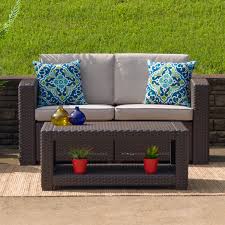/ coffee machine descaler ukutabs shallow hal cast. Breakwater Bay Clifford 55 5 Wide Outdoor Patio Sofa With Cushions Reviews Wayfair