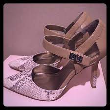 Bcbgeneration Shoes Faux Snakeskin Nude Bcbg Pumps Poshmark