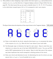 The numeric display chosen to represent the decimal digit is shown in fig. Solved 11 This Problem Is About Designing A Logic Module Chegg Com