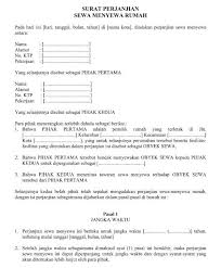 Selanjutnya dalam perjanjian ini sebagai pihak pertama yang disebut pihak pertama. Contoh Surat Perjanjian Sewa Rumah Yang Benar Download Kumpulan Gambar