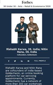 Forbes has released the list of young achievers of 2020 in their 30 under 30 asia series. Rishabh On Twitter Glad To Be A Part Of Forbesasia List Of Asia 30 Under 30 2020 Gomechanicindia Nr Nitinrana Gomechanic Forbes30under30asia Forbes30under30 Https T Co F73af43g1m Https T Co Pqokts78hp