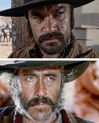 A scene from the movie, “Once Upon A Time in the West” (1968) featuring  Henry Fonda & Charles Bronson