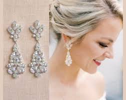 Rose Gold Bridal Earrings, Crystal Earrings, Bridal Jewelry, Wedding  Jewelry, Crystal & Pearl Bracelet, Vintage Style, Bella Bridal Earrings