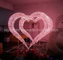 LED Big Heart Garden Wedding Home Decoration Christmas Festival Decoration  LED Motif Light