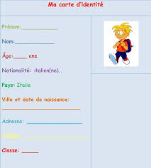 Notre Blog De Francais Ma Carte D Identite